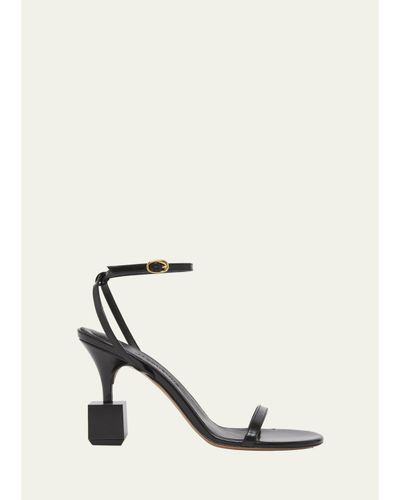 Jacquemus The Bisou Geometric Leather Sandals