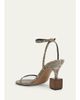 Jacquemus The Bisou Geometric Snake-Embossed Leather Sandals - 4