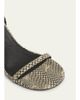 Jacquemus The Bisou Geometric Snake-Embossed Leather Sandals - 5