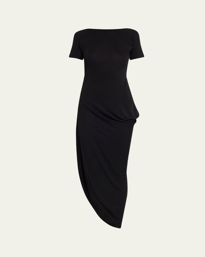 Jacquemus The Sole Draped Asymmetric Dress.