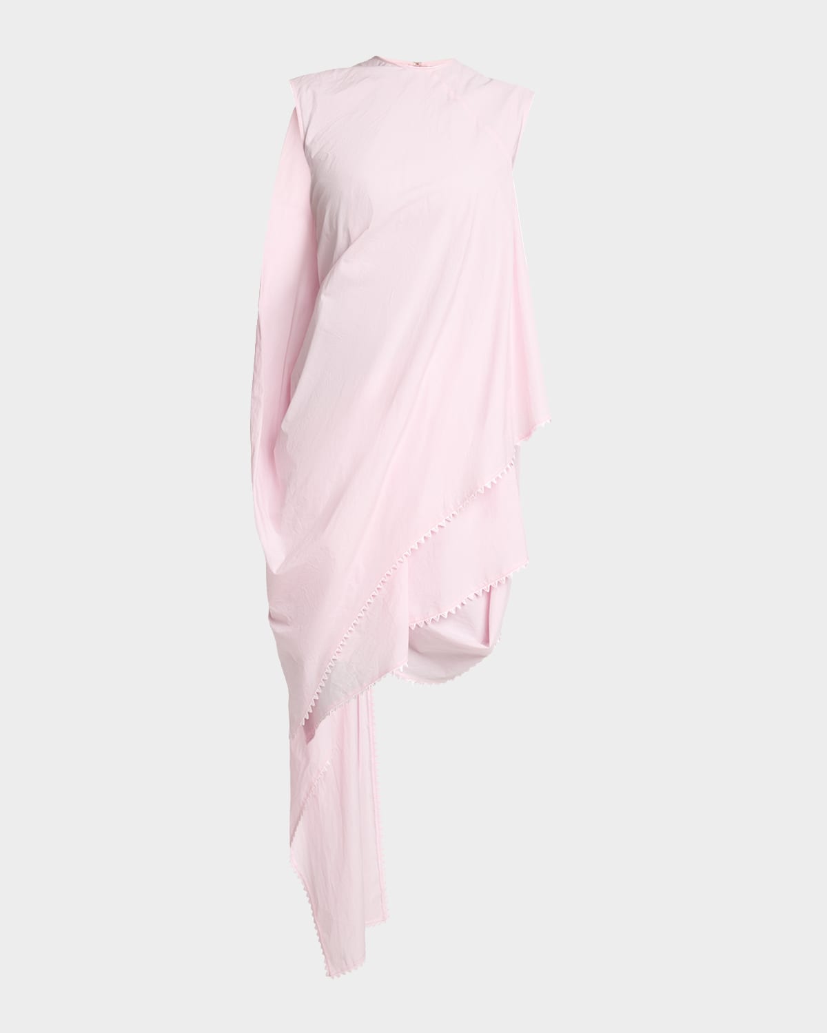 Jacquemus Traversin Courte Asymmetric Draped Sleeveless Dress