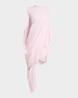Jacquemus Traversin Courte Asymmetric Draped Sleeveless Dress