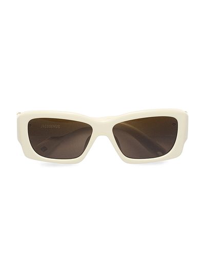 Jacquemus Women's Croisière 56MM Rectangular Sunglasses