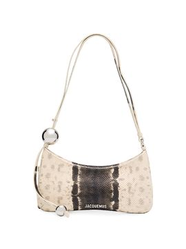 Jacquemus Women's Le Bisou Perle Snake-Embossed Shoulder Bag