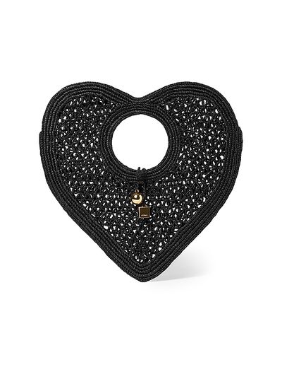 Jacquemus Women's Le Spiaggia Coeur Raffia Clutch