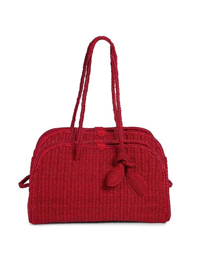 Jacquemus Women's Le Turismo Raffia & Leather Bowler