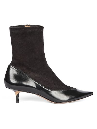 Jacquemus Women's Les Bottines Tourni 45MM Leather-Suede Sock Boots
