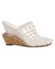 Jacquemus Women's Les Doubles 100MM Snakeskin-Print Wedge-Heel Mules - 1