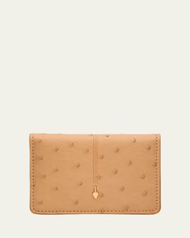 Jacques Marie Mage Men's Cassandre Ostrich Bifold Wallet