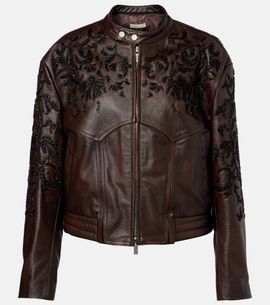 Jacques Wei Jacques Wei Beaded leather jacket