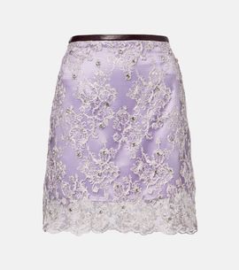 Jacques Wei Jacques Wei Embellished lace miniskirt