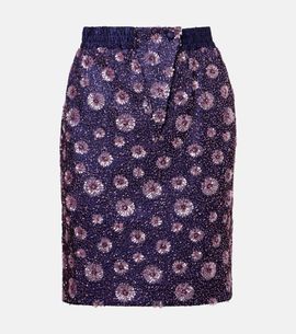 Jacques Wei Jacques Wei Floral sequined pencil skirt