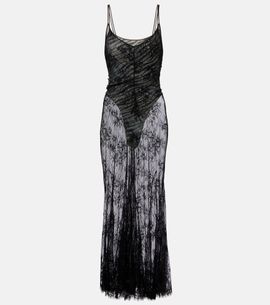 jacques wei draped sequined tulle dress Jacques Wei