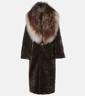 Jacques Wei Jacques Wei Shearling-trimmed coat