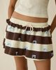 Jacquie The Label Jacquie The Label Bianca Bow Detail Mini Skort in Brown, Women's at Urban Outfitters - 1