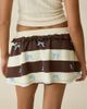 Jacquie The Label Jacquie The Label Bianca Bow Detail Mini Skort in Brown, Women's at Urban Outfitters - 3