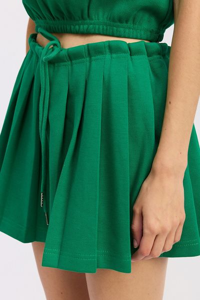Jacquie The Label Jacquie The Label Jaquie The Label Sonnet Pleated Mini Skort in Green, Women's at Urban Outfitters