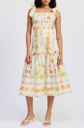 JACQUIE THE LABEL JACQUIE THE LABEL Lauryn Tie Strap Midi Dress