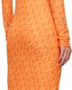Jade Cropper Jade Cropper Orange Printed Midi Dress - 3