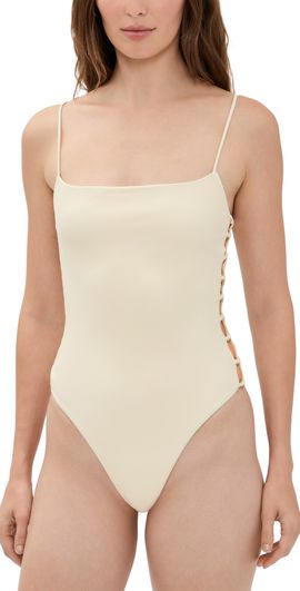 JADE Swim JADE Swim Hexa One-Piece Swimsuit Ivory