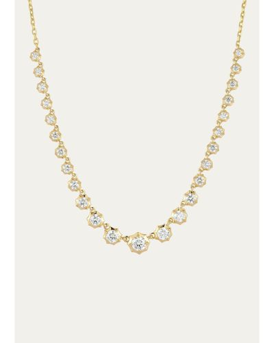 Jade Trau 18K Graduating Sophisticate Diamond Riviera Necklace