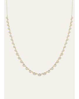 Jade Trau 18K Yellow Gold Small Maverick Diamond Riviera Necklace