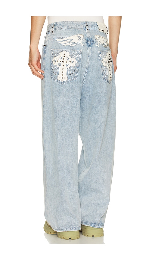 Jaded London - Applique Cross XL Colossus Jeans