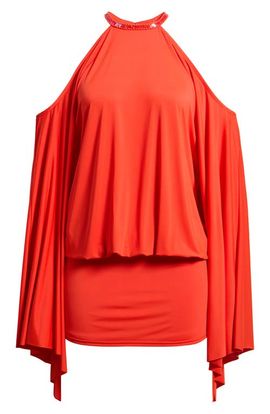 JADED LONDON JADED LONDON Beaded Halter Batwing Minidress