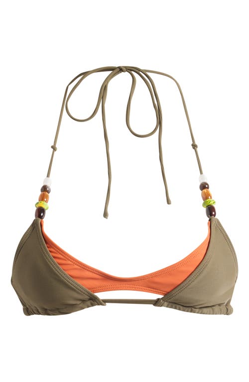 JADED LONDON JADED LONDON Beaded Layered Triangle Bikini Top