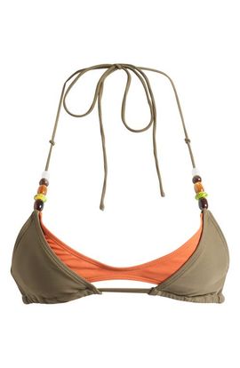 JADED LONDON JADED LONDON Beaded Layered Triangle Bikini Top