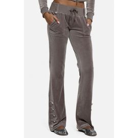 JADED LONDON JADED LONDON Bootcut Cotton Blend Velour Military Pants