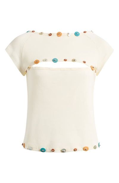 JADED LONDON JADED LONDON Button Trim Top