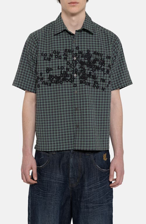 JADED LONDON JADED LONDON Check Oversize Cotton Button-Up Shirt