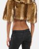 JADED LONDON JADED LONDON Cropped Oversized Shoulder Faux Fur Jacket - 2