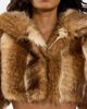 JADED LONDON JADED LONDON Cropped Oversized Shoulder Faux Fur Jacket - 3