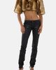 JADED LONDON JADED LONDON Cropped Oversized Shoulder Faux Fur Jacket - 4