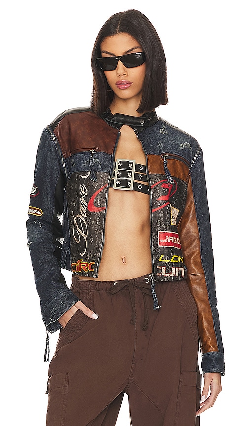 Jaded London - Daytona Zip Off Sleeve Moto Jacket