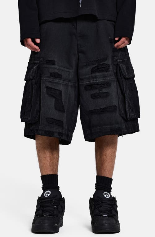 JADED LONDON JADED LONDON Distressed Beach Cargo Shorts