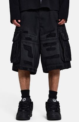 JADED LONDON JADED LONDON Distressed Beach Cargo Shorts