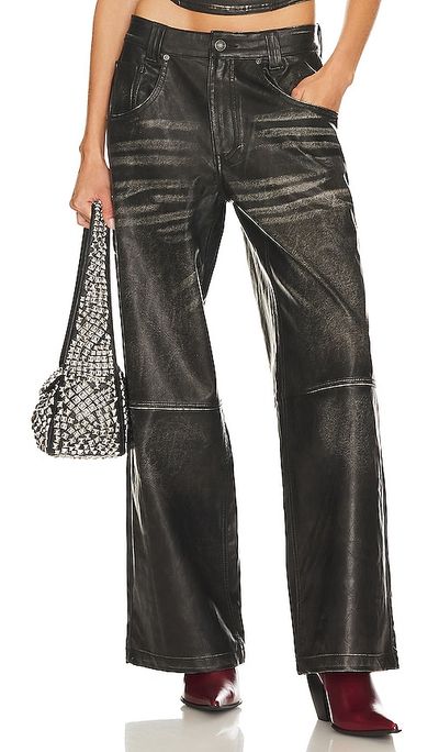 Jaded London Jaded London Distressed Faux Leather Colossus Pant