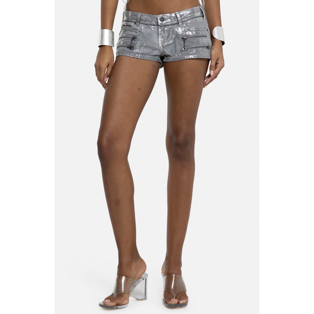 JADED LONDON JADED LONDON Foil Low Waist Micro Shorts