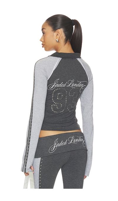 Jaded London Jaded London Football Baby Tee Studded