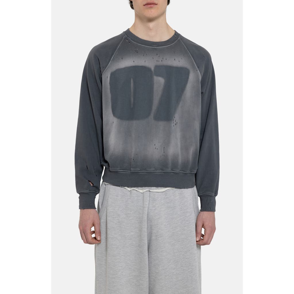 JADED LONDON JADED LONDON Grey Star Distressed Sweatshirt 
