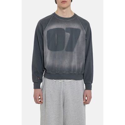 JADED LONDON JADED LONDON Grey Star Distressed Sweatshirt 