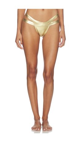 Jaded London Jaded London Idol Metallic Bandage Bikini Bottom