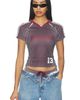 Jaded London Jaded London Illusion Print Football Baby Tee - 1