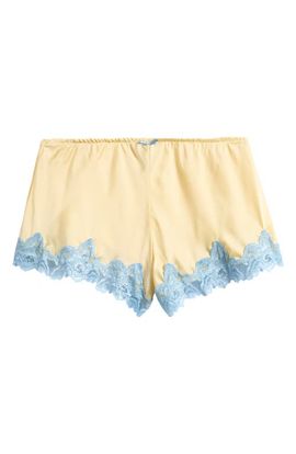 JADED LONDON JADED LONDON Lace Trim Satin Shorts