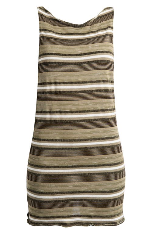 JADED LONDON JADED LONDON Lior Stripe Knit Embellished Backless Minidress