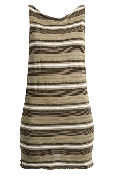 JADED LONDON JADED LONDON Lior Stripe Knit Embellished Backless Minidress