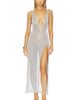 Jaded London Jaded London Lurex Knit Laddered Maxi Dress - 1